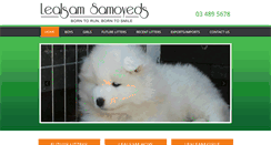 Desktop Screenshot of lealsamsamoyeds.co.nz